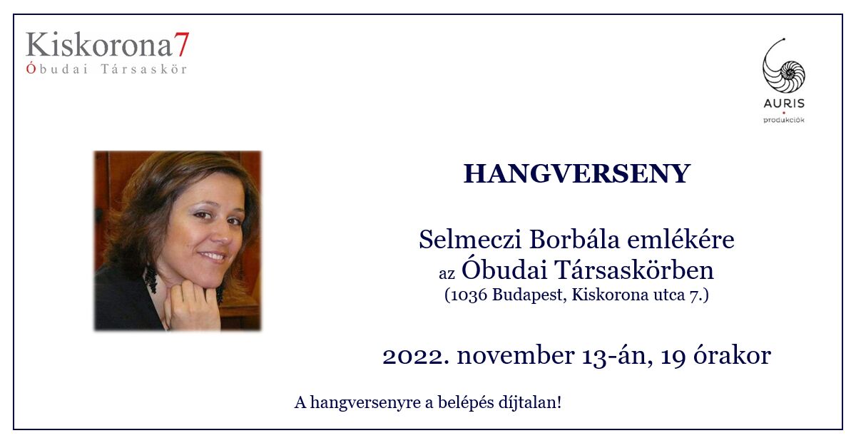 Hangverseny Selmeczi Borbála emlékére